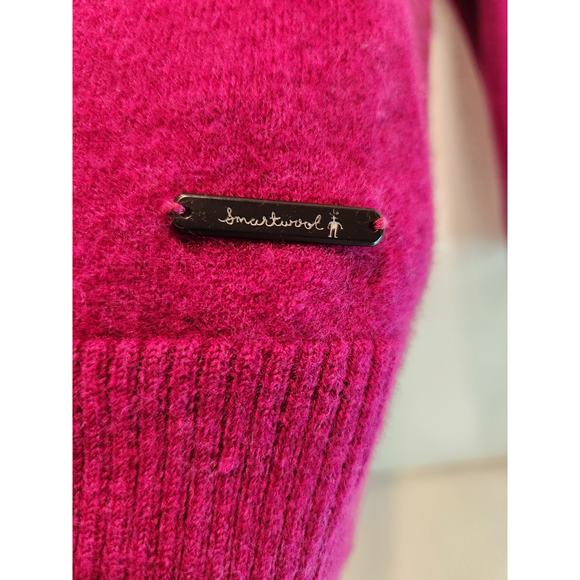 Smartwool Merino Wool Sweater XL Pink Thermal Knit Button‎ Detail Outdoor - Picture 7 of 8